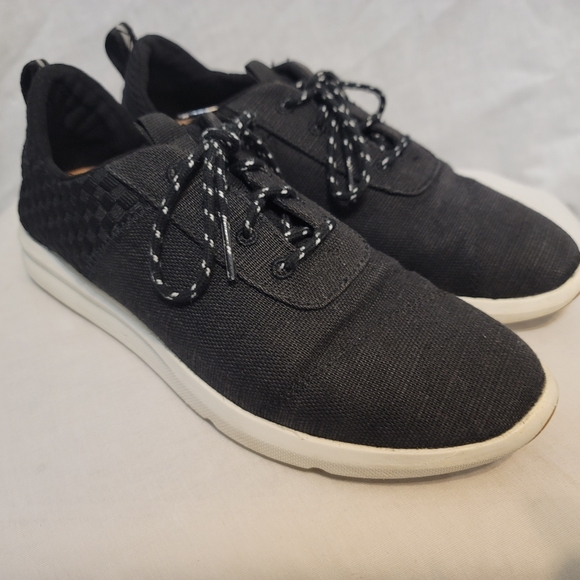 Toms Womens Cabrillo Black Knit Canvas Sneakers Shoes Size 6.5 - Picture 4 of 9